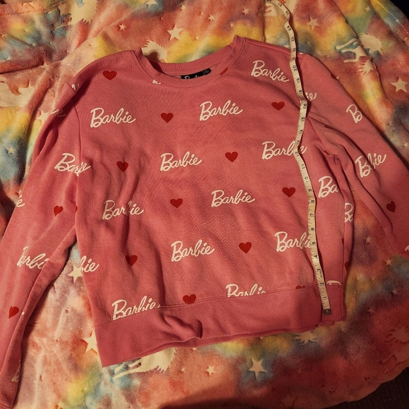 Girl's Pink Barbie Top with Red Hearts - Picture 1 of 4